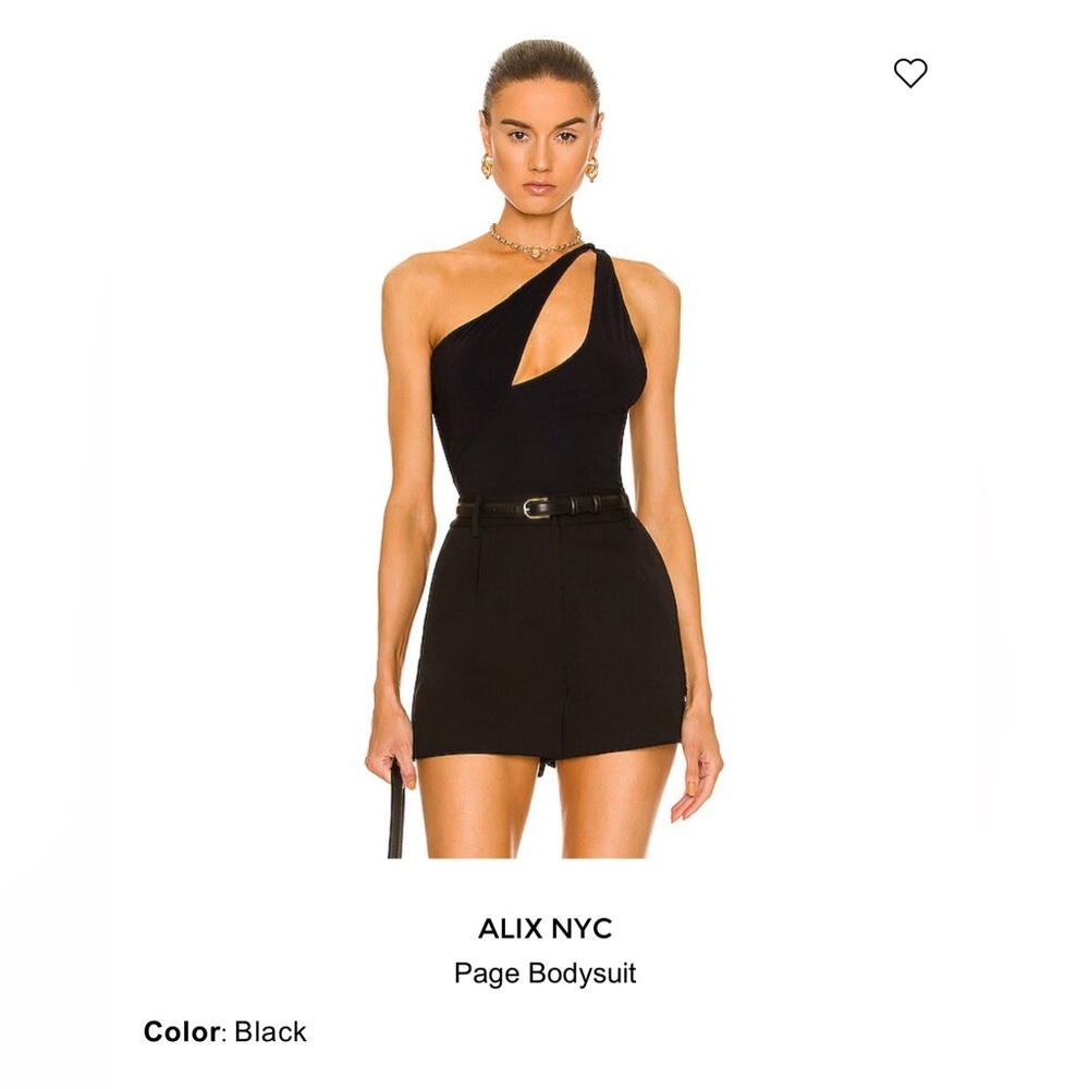 ALIX NYC
Page one-shoulder cutout stretch-jersey bodysuit